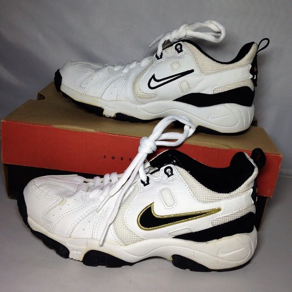 Nike Shoes - White Black Gold Nike Sneakers Sz 8.5 NEW